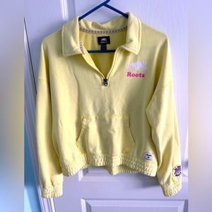 Roots bright yellow sweatshirt